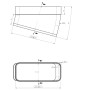 Raccordo orizzontale ad arco di 15° per piano cottura aspirante NikolaTesla 227x138x94 - KIT0121002