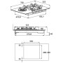 Beko HILW 75222 SZG / HILW75222SZG - Piano cottura a gas Grigio Pietra in Cristallo 75 cm 5 Fuochi