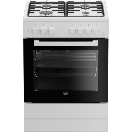 Beko FSE62110DW - Cucina a Libera Installazione Bianca 60 cm 4 Fuochi con Forno Elettrico Ventilato