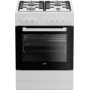 Beko FSE62110DW - Cucina a Libera Installazione Bianca 60 cm 4 Fuochi con Forno Elettrico Ventilato