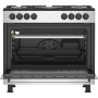 Beko GM15122DXB - Cucina a Libera Installazione Inox 90x60 cm 5 Fuochi con Forno Elettrico Ventilato