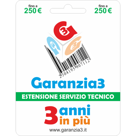 GARANZIA3 - 3 ANNI IN PIÙ  - Massimale di Euro 250