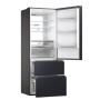 Haier HTW7720ENMB - Frigorifero Combinato Libera installazione 3 porte Total No Frost 70cm Classe E Nero