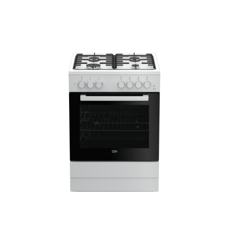 Beko FSST62110DW - Cucina a Gas 4 fuochi con Forno Elettrico e Grill 60 cm Classe A Bianco