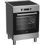 Beko FSE69300X - Cucina con Piano a Induzione Multifunzione 4 Fornelli e Forno Elettrico 60cm Inox