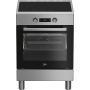 Beko FSE69300X - Cucina con Piano a Induzione Multifunzione 4 Fornelli e Forno Elettrico 60cm Inox