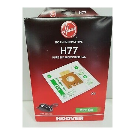 Confezione da 4 sacchetti per aspirapolvere in microfibra - Hoover H77